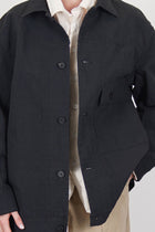 peter jacket cotton linen carbon