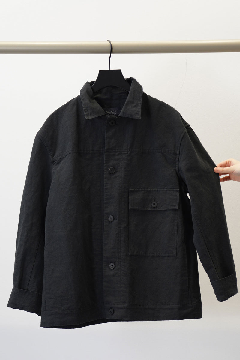 peter jacket cotton linen carbon