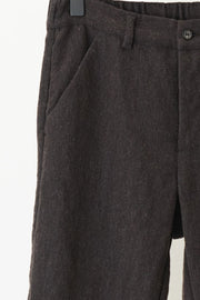 woolen andrew pants brown navy