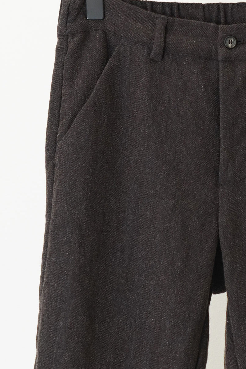 woolen andrew pants brown navy