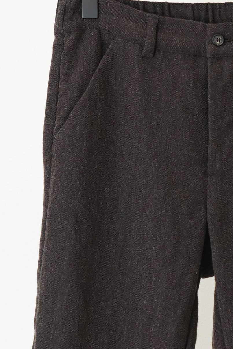 woolen andrew pants brown navy