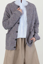 remo cardigan wool cashmere multi yarn