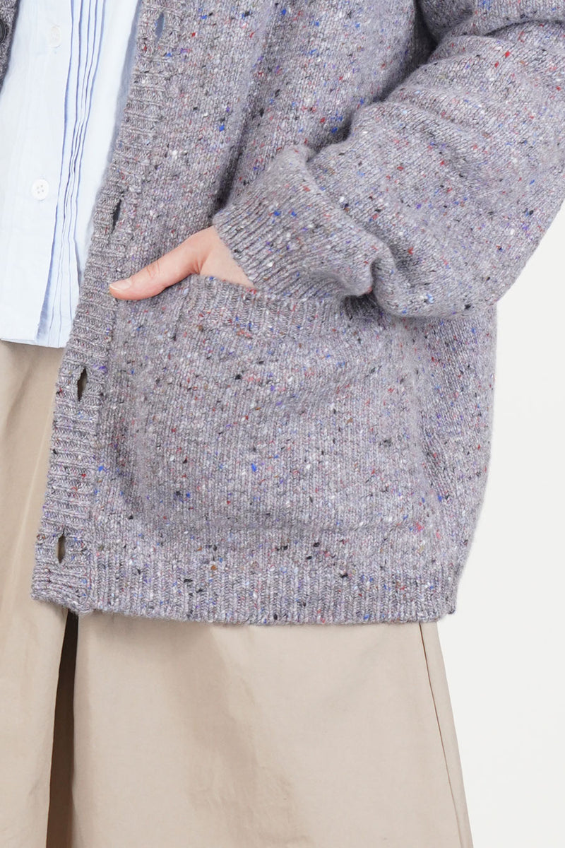 remo cardigan wool cashmere multi yarn