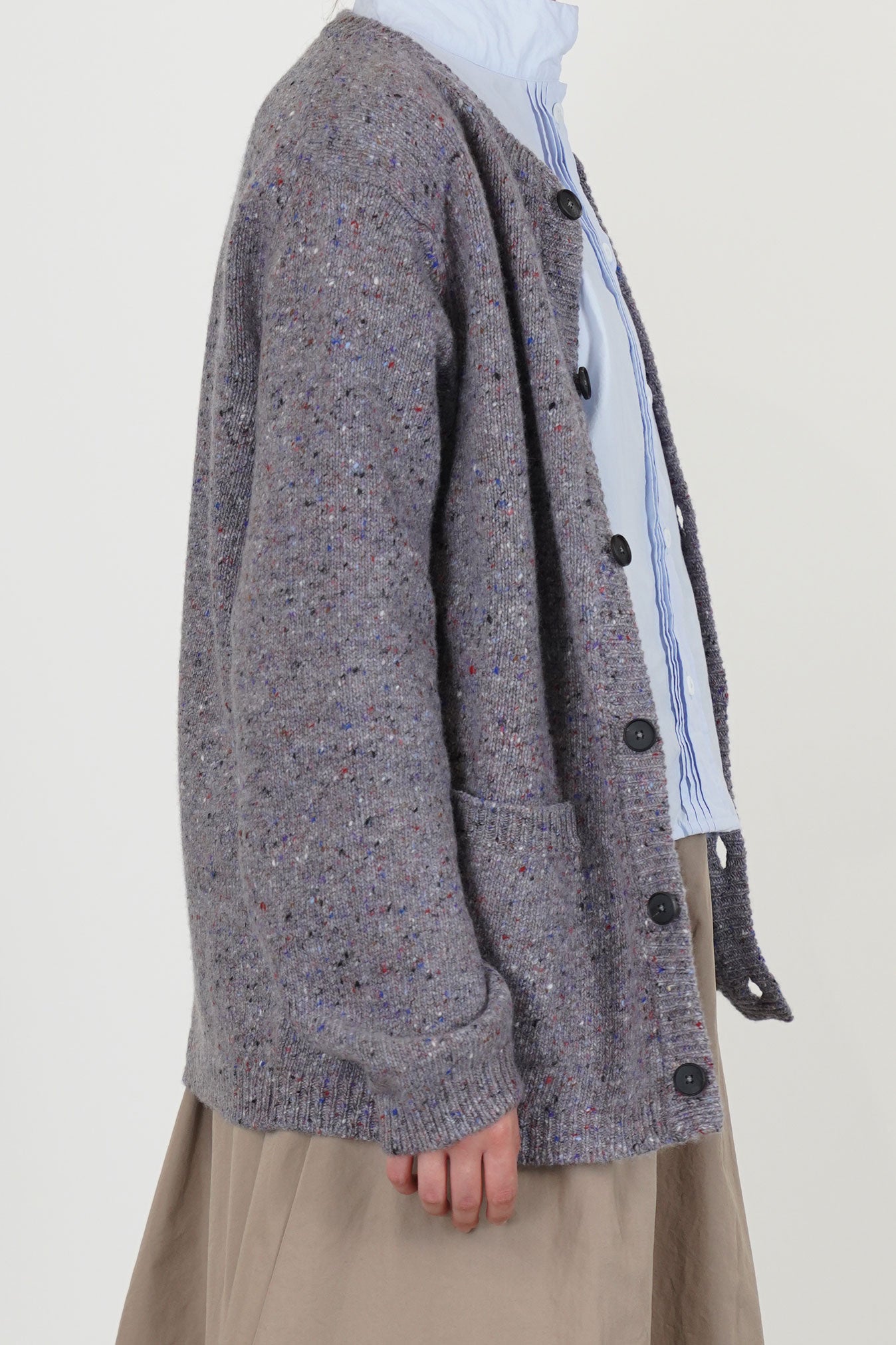 remo cardigan wool cashmere multi yarn