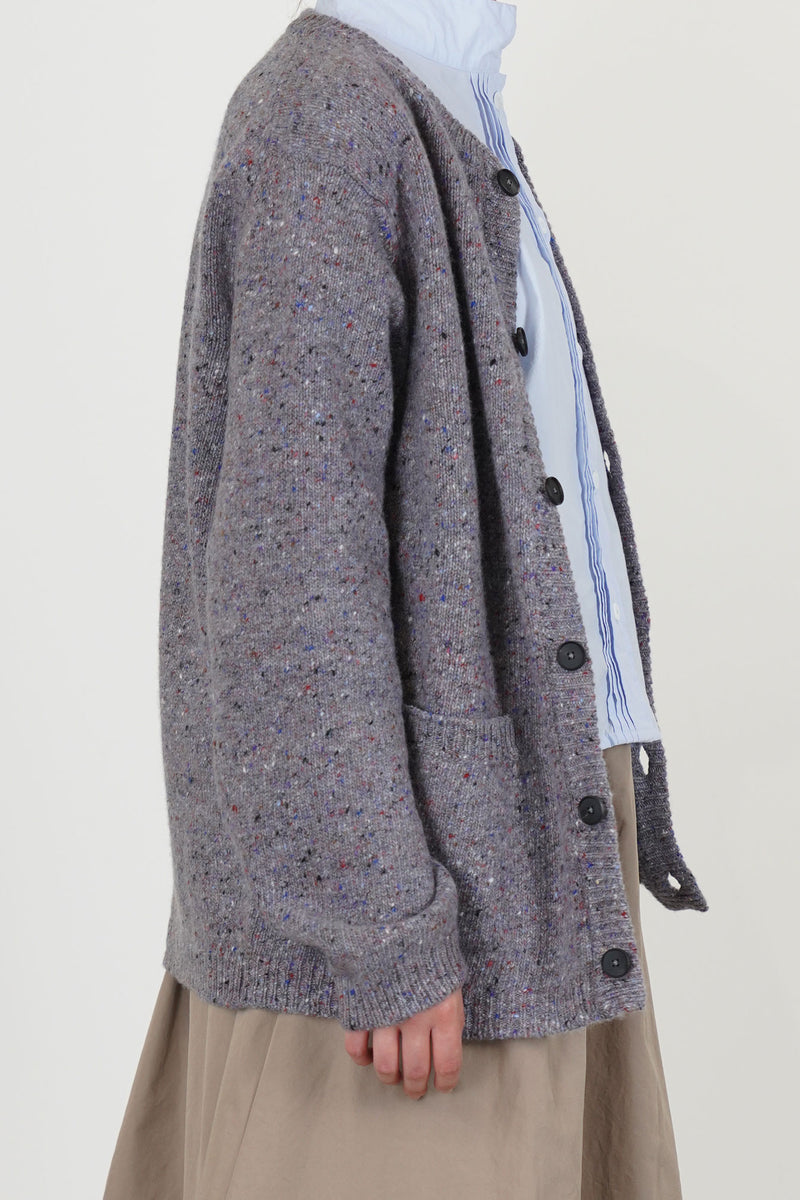 remo cardigan wool cashmere multi yarn