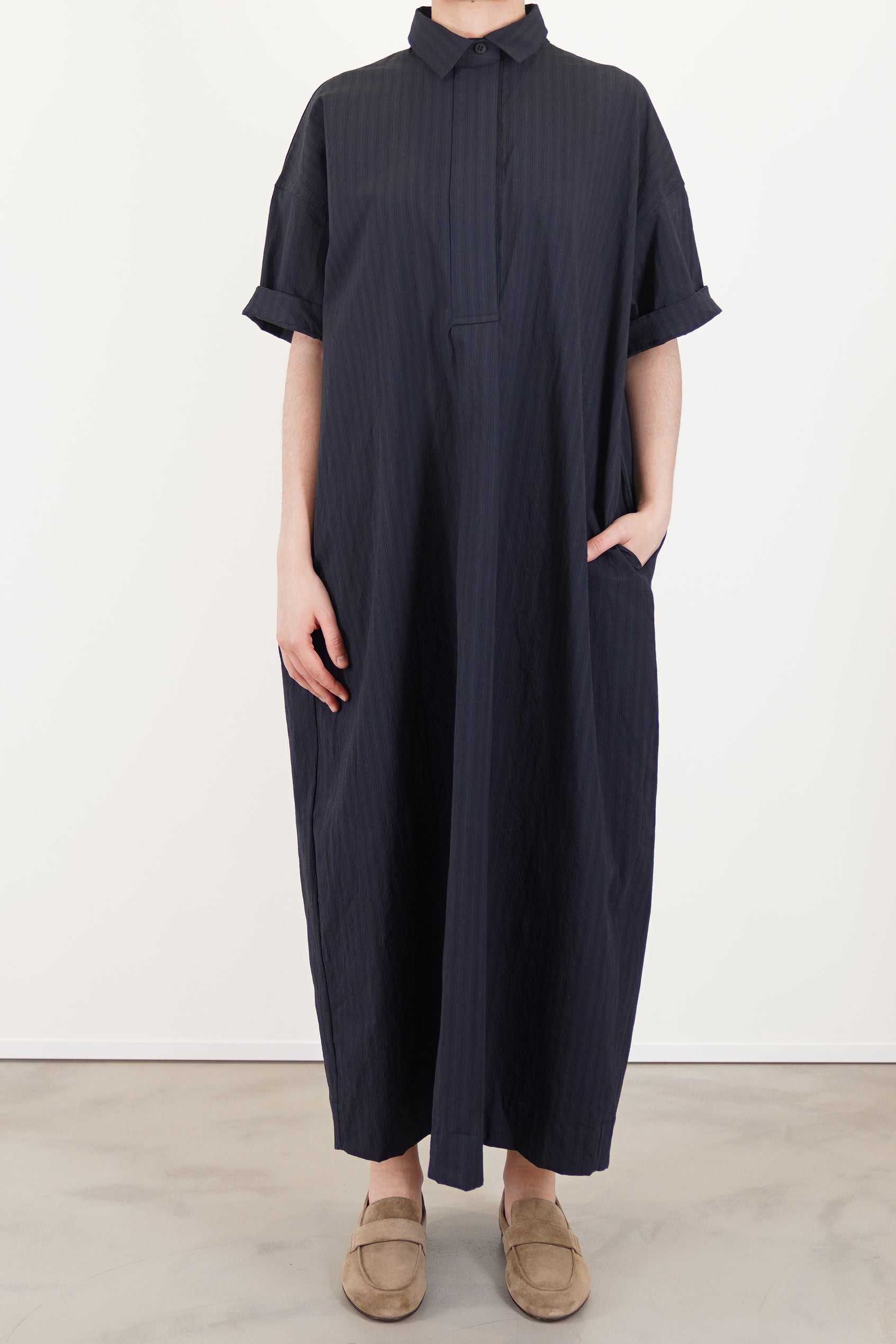bergfabel sabi dress navy stripe | carrousel the store