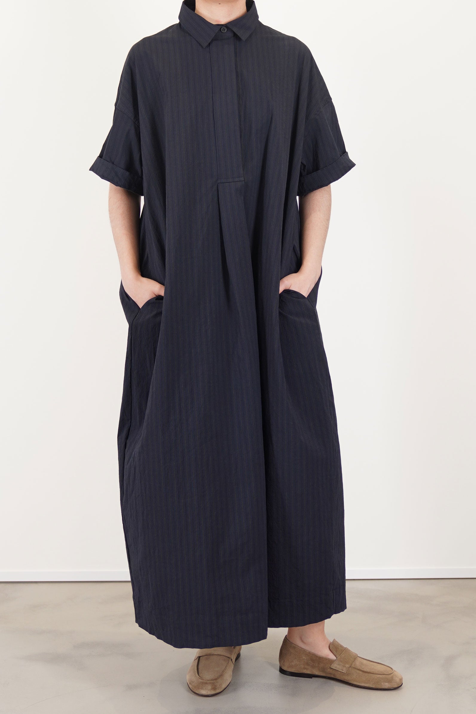 sabi dress navy stripe