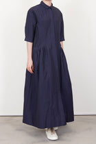 sally dress cotton linen navy
