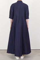 sally dress cotton linen navy