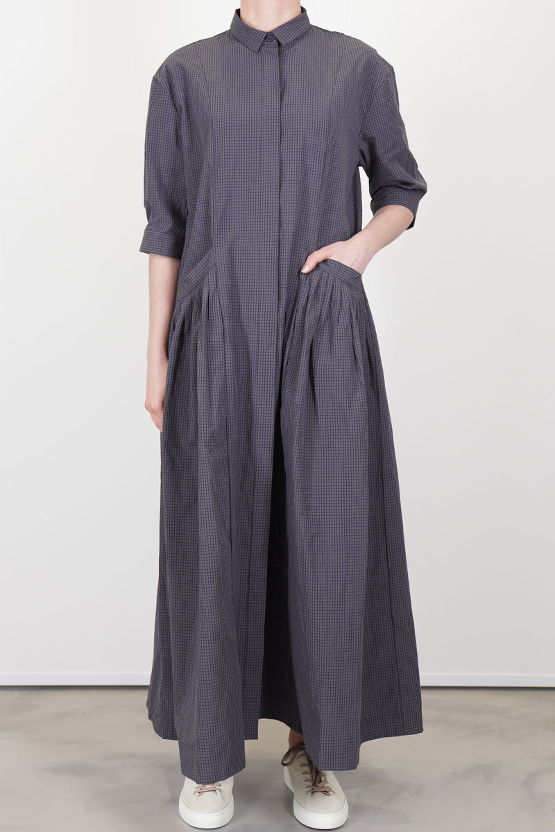 sally dress grey check