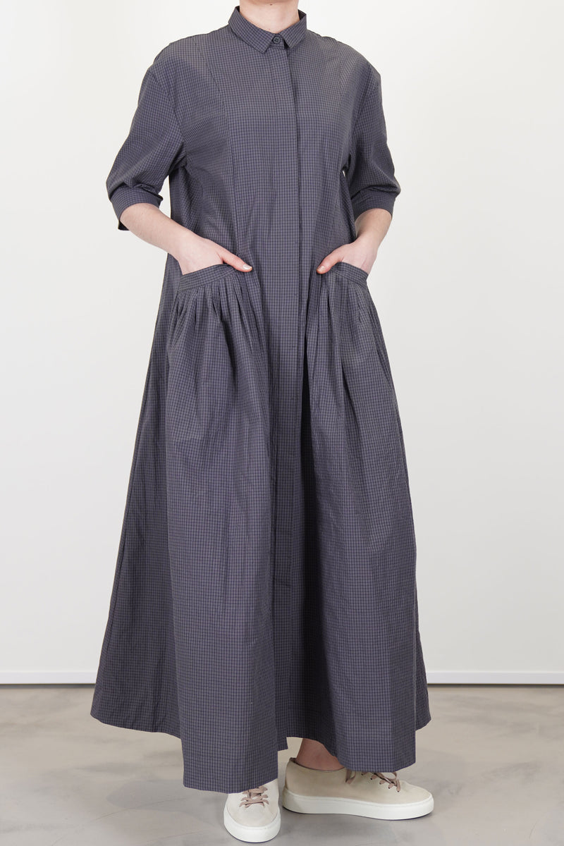 sally dress grey check