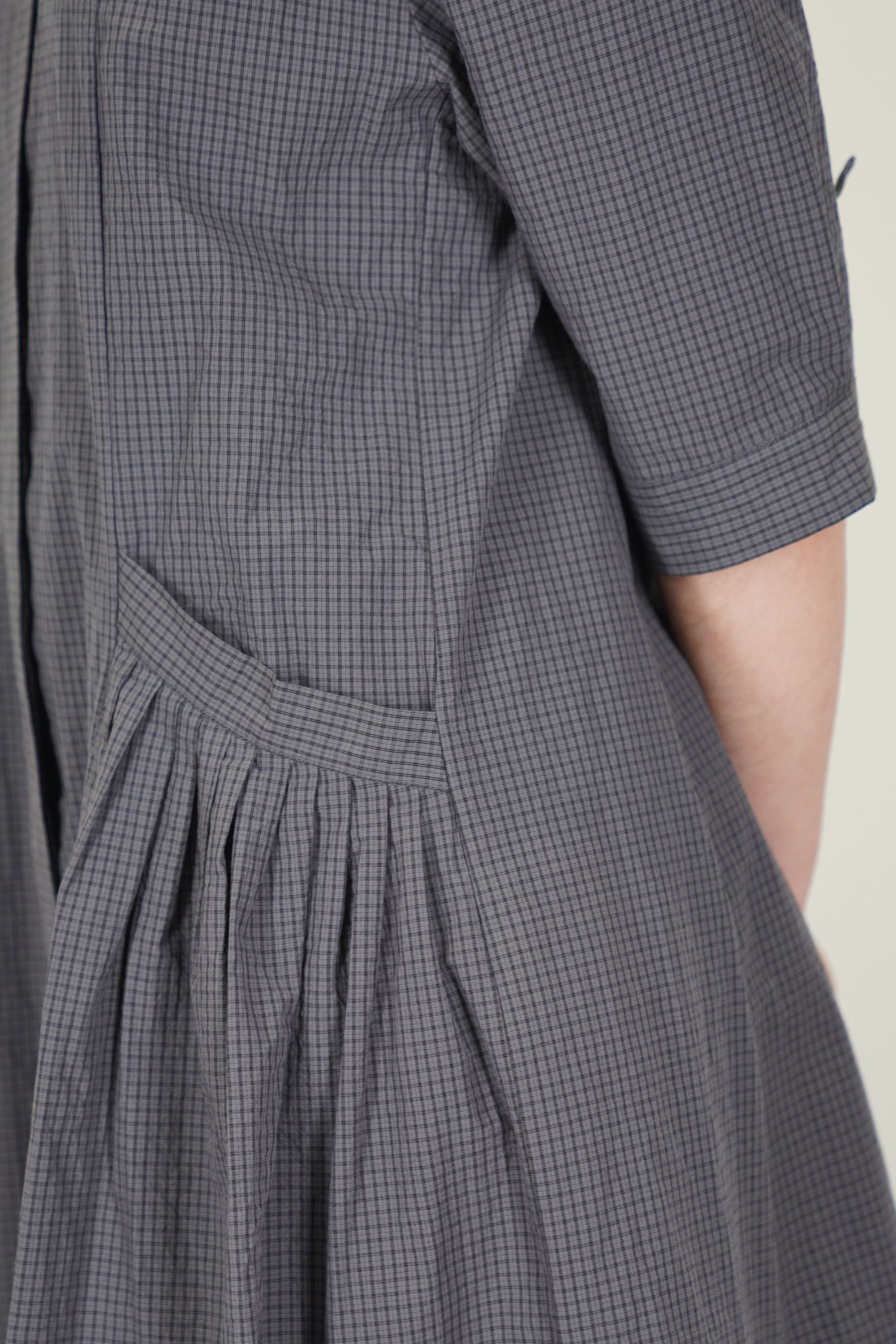 sally dress grey check