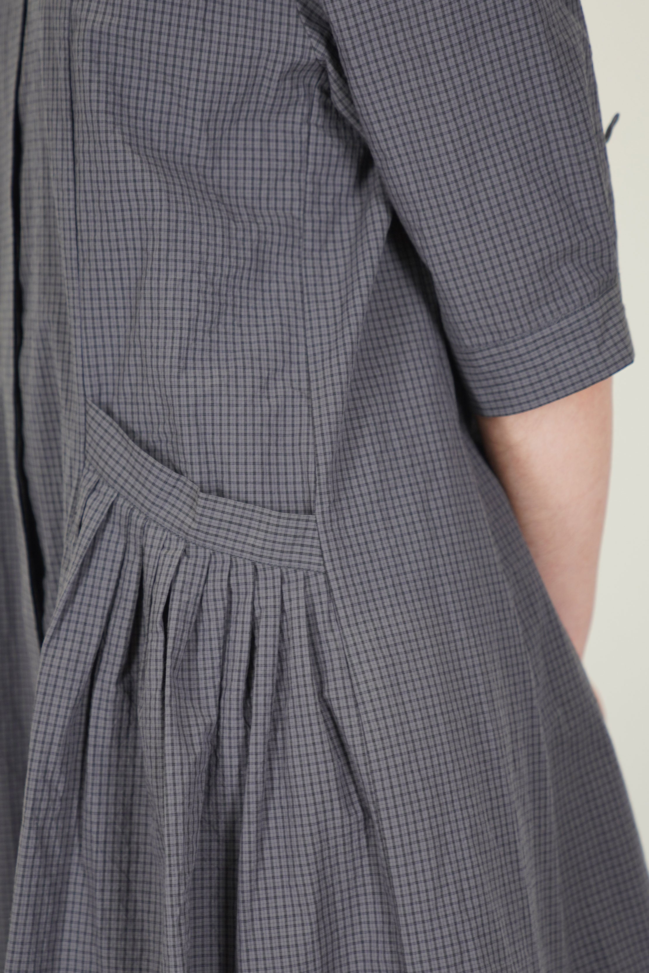 sally dress grey check
