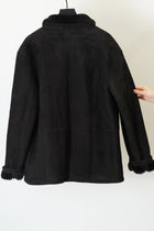 samu shearling jacket brown