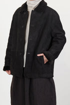 samu shearling jacket brown