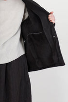 samu shearling jacket brown
