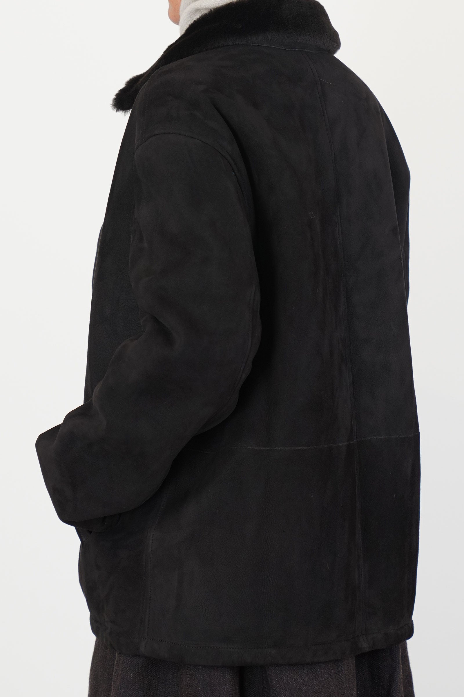 samu shearling jacket brown