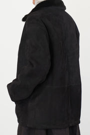 samu shearling jacket brown