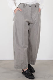 sandra cotton linen pants grey