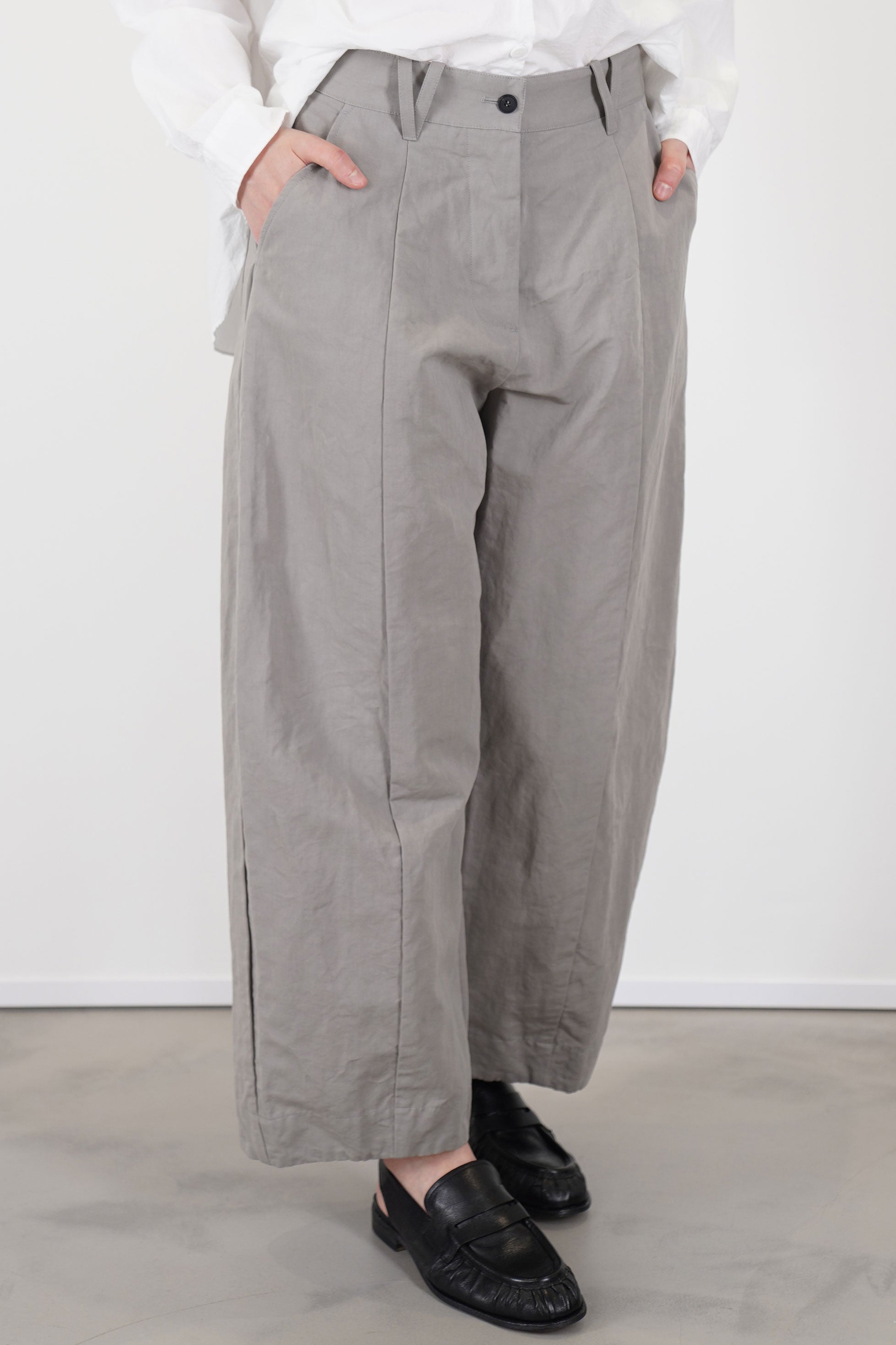 sandra cotton linen pants mink