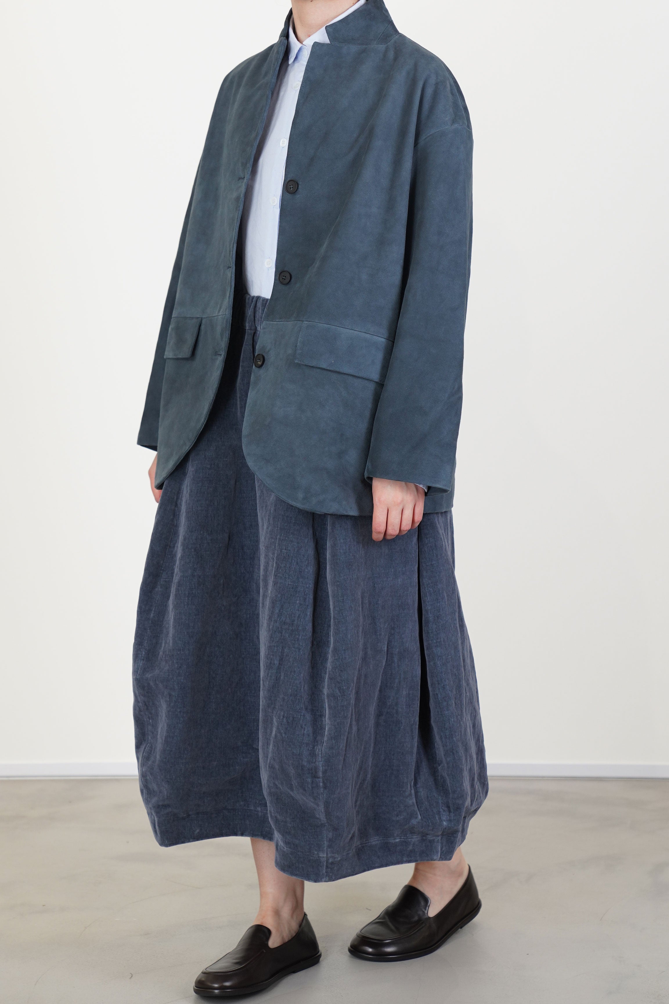 suede leather jacket bella cobalto