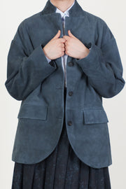 suede leather jacket bella cobalto