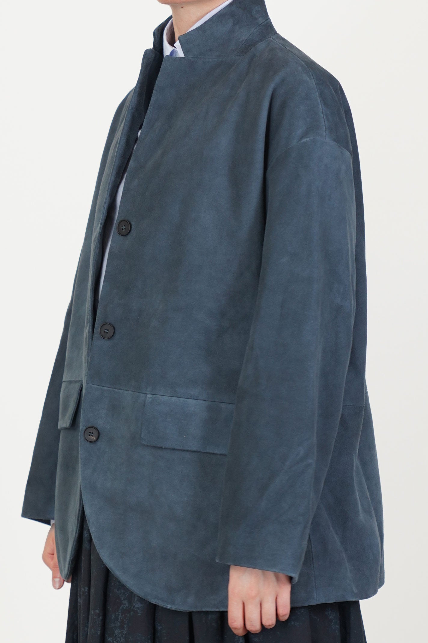 suede leather jacket bella cobalto