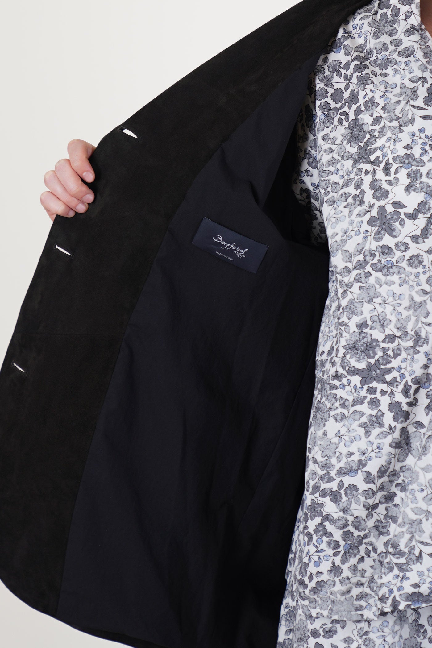 bergfabel suede leather jacket bella deep brown | carrousel the store