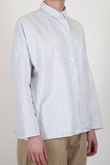 tina shirt light blue stripes