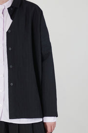 tina shirt wool black stripe