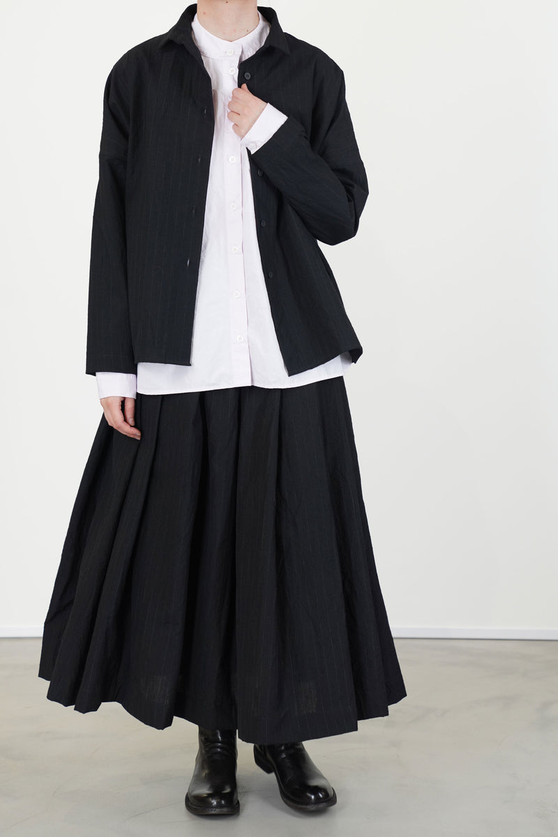 tina shirt wool black stripe