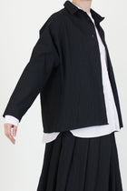 tina shirt wool black stripe