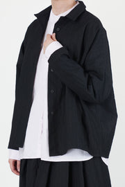 tina shirt wool black stripe