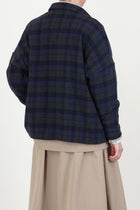 tina shirt wool cashmere carbon check