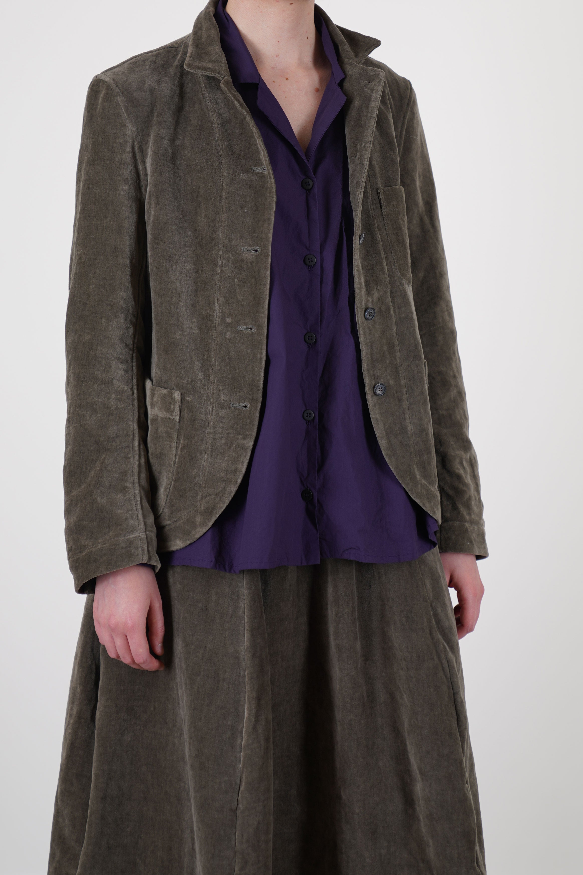 bergfabel velvet caryl jacket mud | carrousel the store