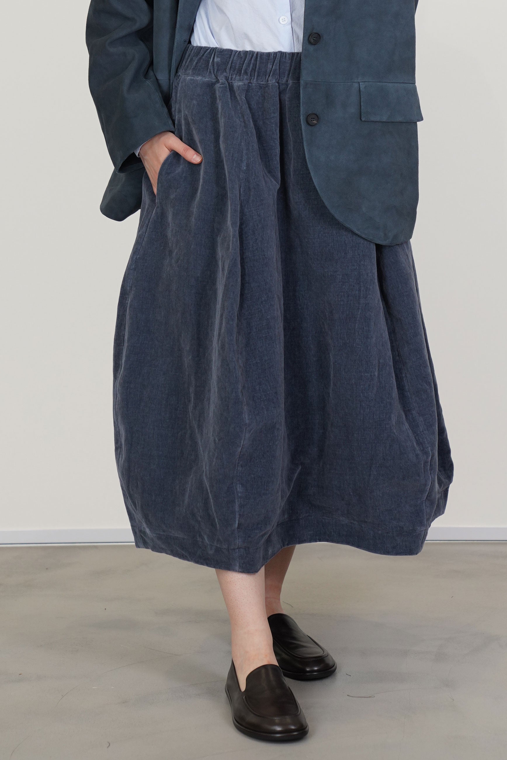 velvet skirt carla moon blue