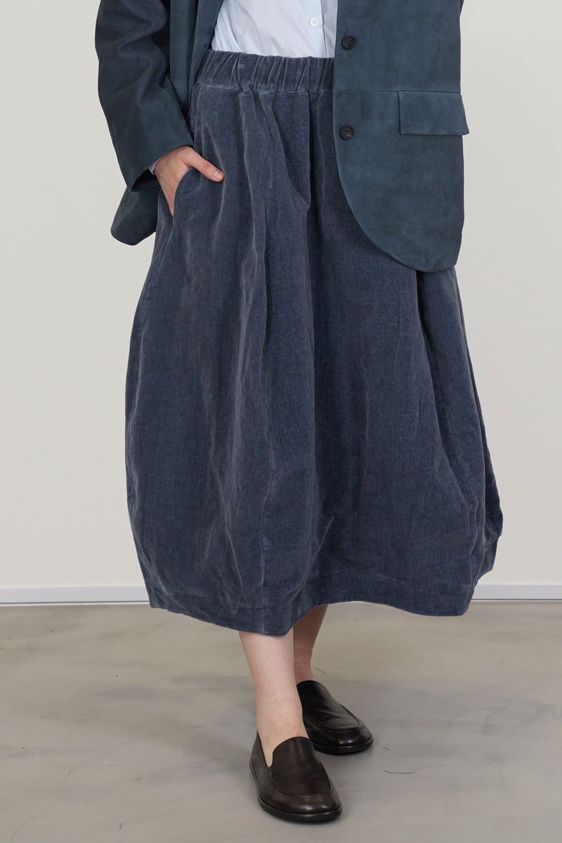 velvet skirt carla moon blue
