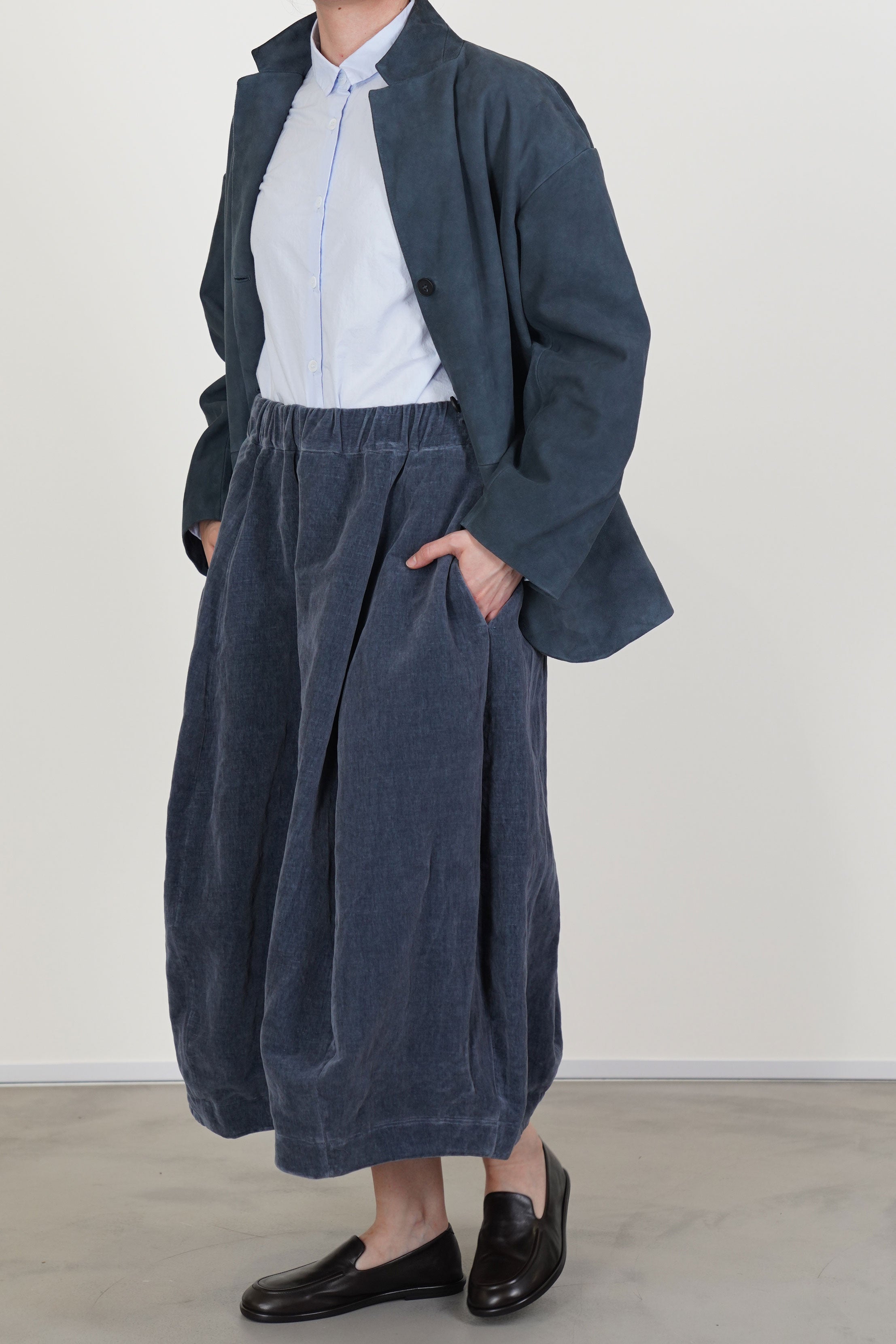 velvet skirt carla moon blue