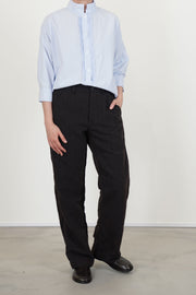 woolen andrew pants brown navy