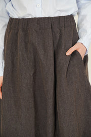woolen carla skirt brown navy