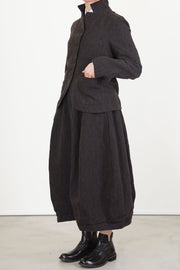 woolen caryl jacket brown navy