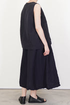 zoe top cotton linen black