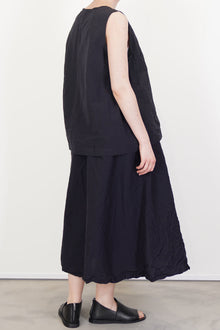 zoe top cotton linen black
