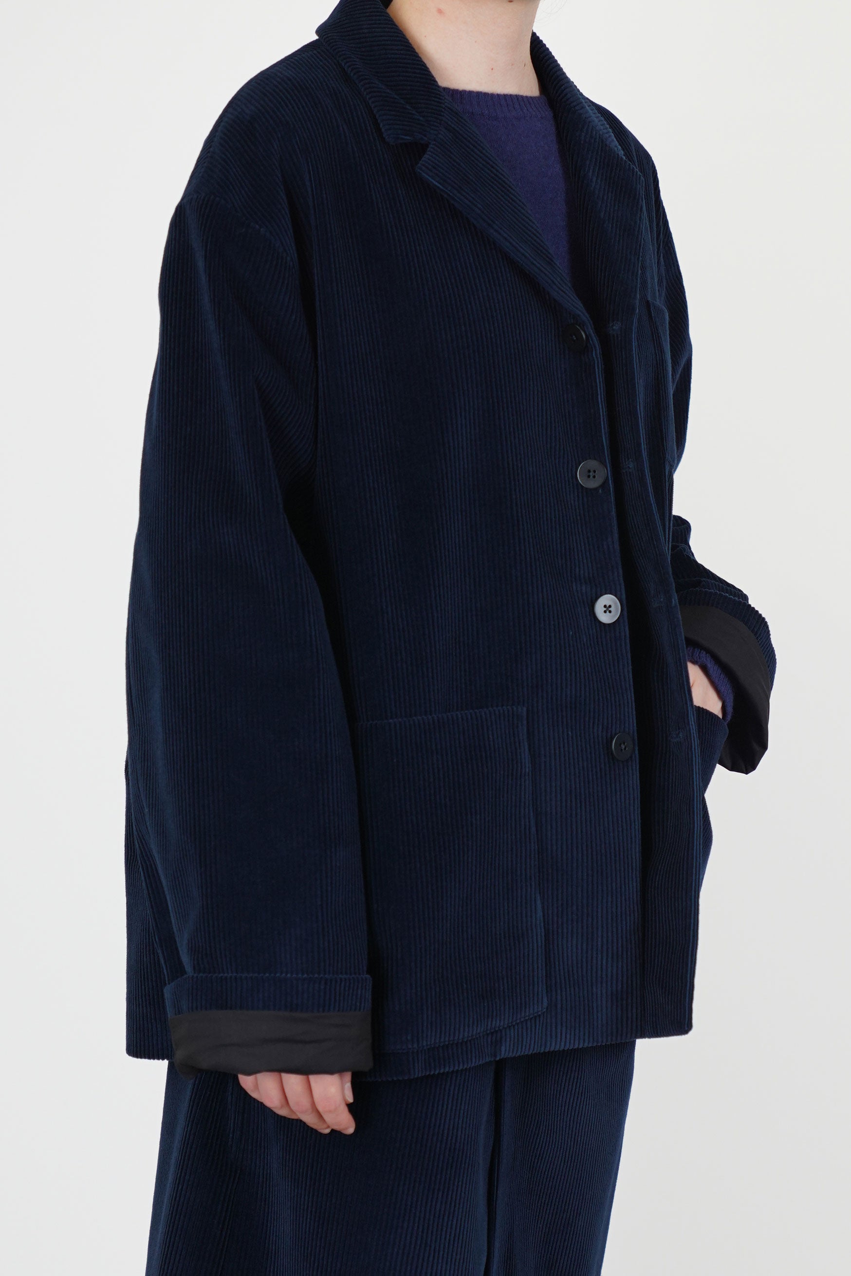 3 pocket blazer corduroy blue
