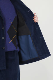 3 pocket blazer corduroy blue
