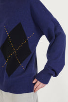 crewneck pullover cashmere blue