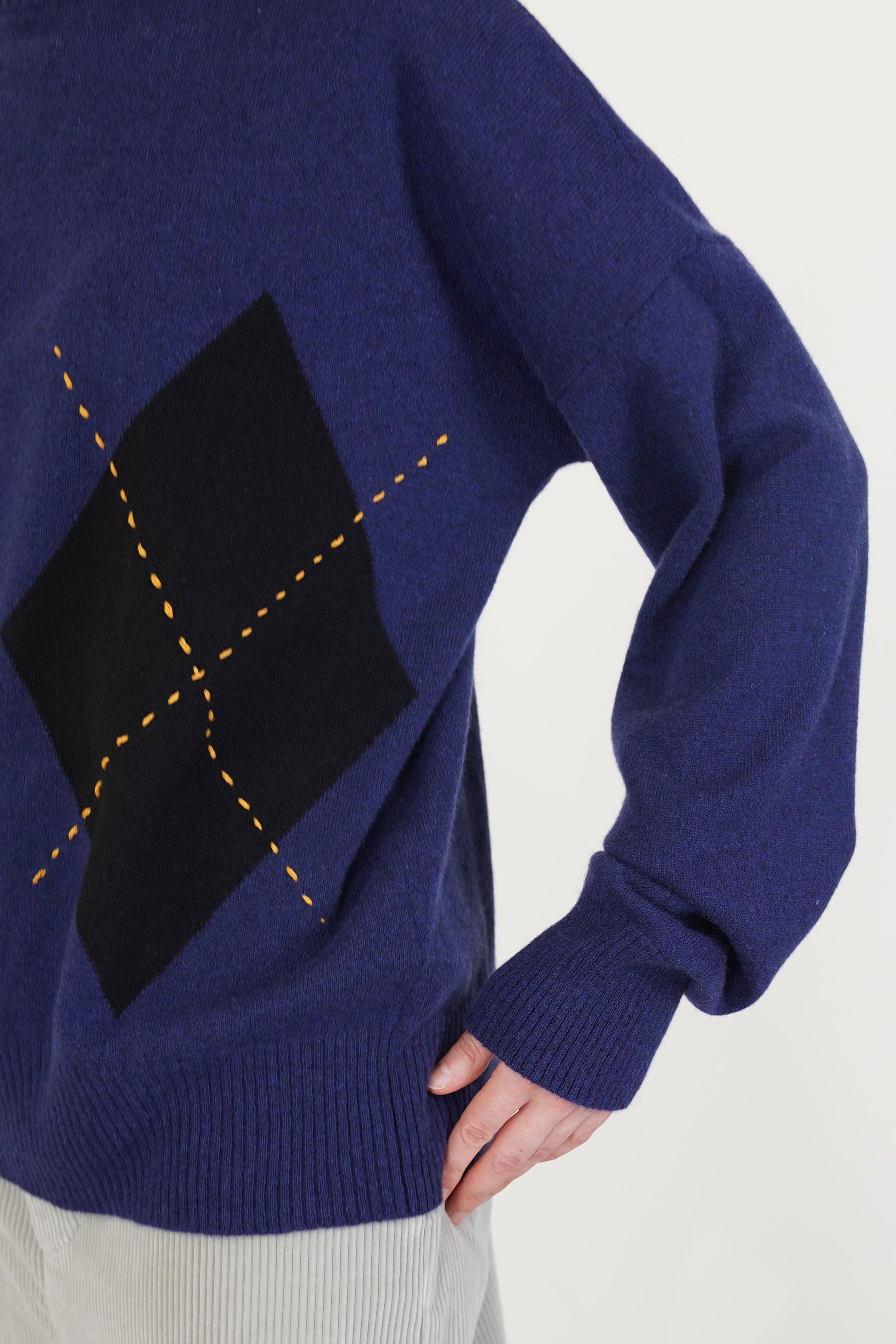 crewneck pullover cashmere blue