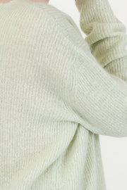 crewneck woolen sweater light green