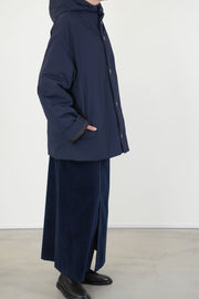 hooded short parka navy