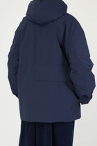 hooded short parka navy